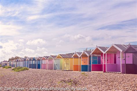 Vibrant Beach Huts In East Preston West Sussex