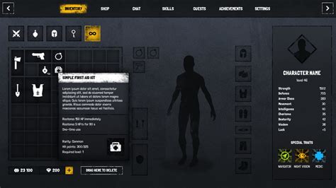 Horror Grunge Military Rpg Dark Gui Ui Kit Psdai Source