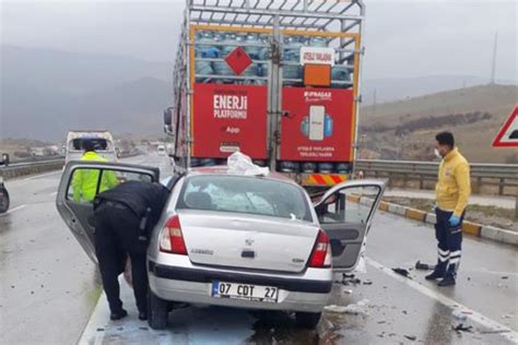 Ankara Samsun yolunda trafik kazası 3 yaralı