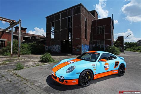 Porsche 911 Turbo Wrapped In Gulf Livery Gtspirit