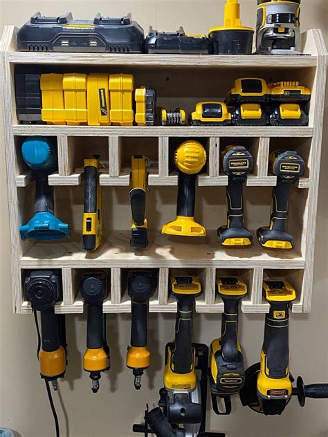 Power Tool Organizer Power Tool Storage Garage Tool Storage Garage Tools Diy Storage Shelves