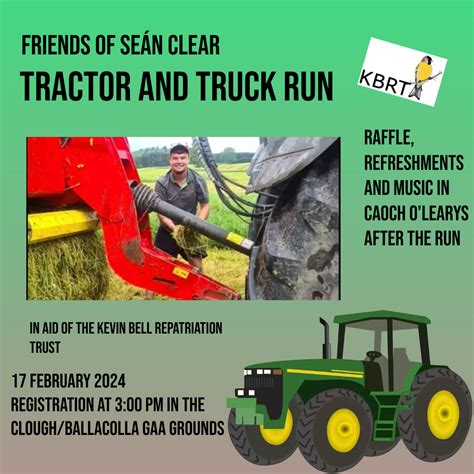 Tractor Run Planned In Memory Of Laois Man Ireland Live