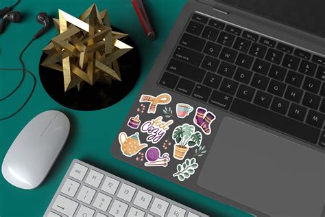 Closed Laptop Stickers Mockup - Rami's Design