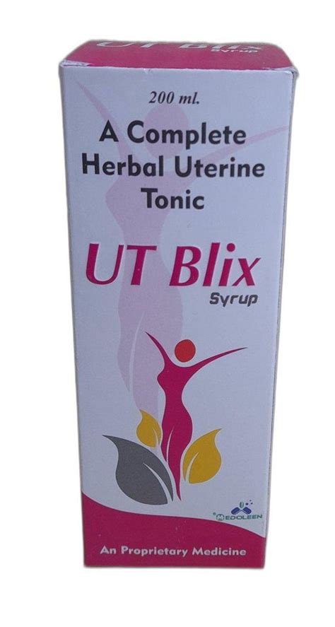 UT Blix Herbal Uterine Syrup At Rs 165 Bottle Herbal Uterine Tonic In