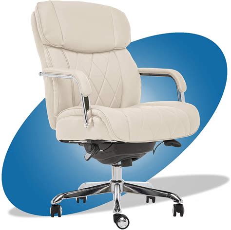 La Z Boy Sutherland Quilted Leather Executive Office Chair With Padded