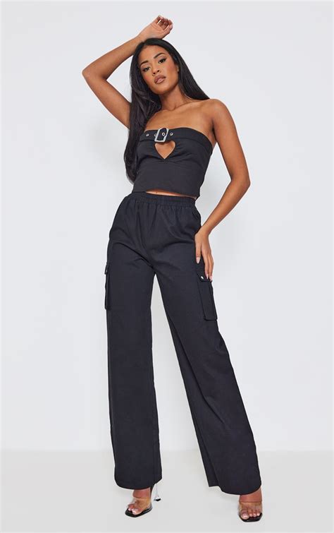 Black Jeans Wide Leg High Waist Prettylittlething Ie