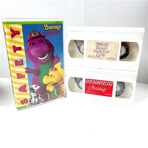 Barney Safety Vhs 1995 Clam Shell And Grelly Usa