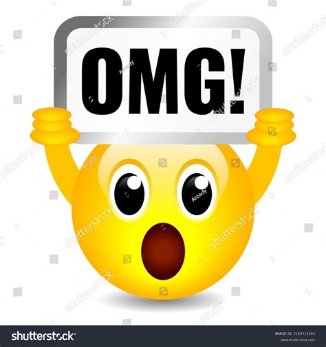 Surprised Emoji Cartoon Omg Sign Vector Stock Vector (Royalty Free) 2160715263 | Shutterstock