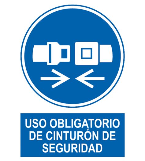 Señal Cartel de Uso obligatorio cinturón de seguridad Seguridad