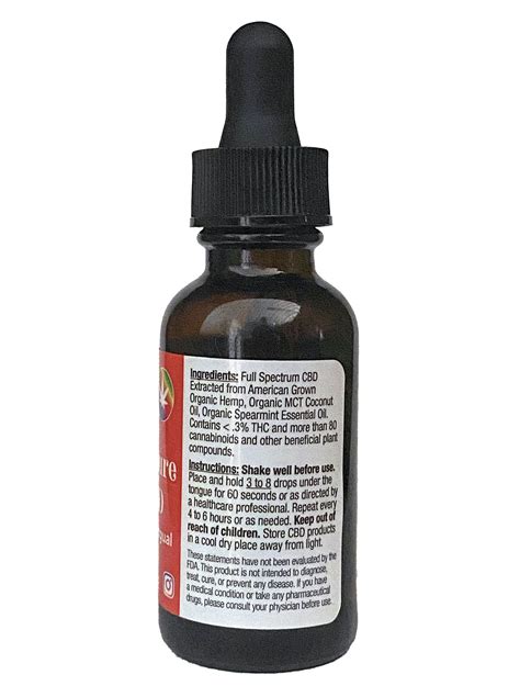 Mg Cbd Hemp Tincture Full Spectrum Oz Sowing Seeds Hemp Farm