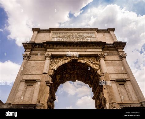Arch of Titus. Roman Forum, Rome. Italy Stock Photo - Alamy