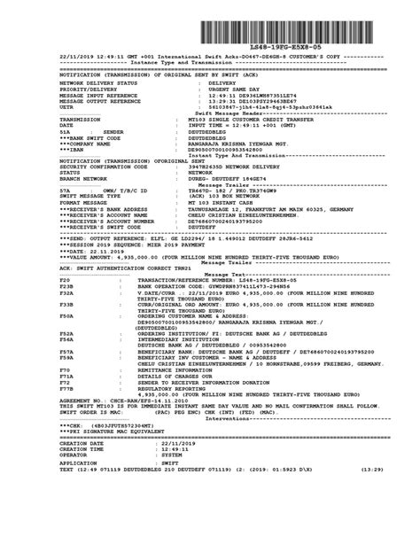 Swift Wire Transfer Pdf Transmission Control Protocol Wire Transfer