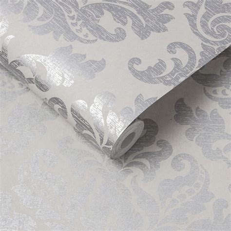 Graham Brown Damask Metallic Wallpaper Roll Reviews Perigold