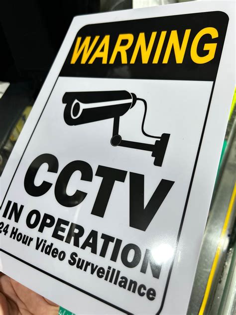 Warning Cctv Signage Pvc Vinyl Sticker Sintraboard Lazada Ph