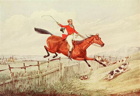 Old Sporting Prints 1908, Fox hunting, The first rate workman of Melton Drawing by Henry Thomas ...