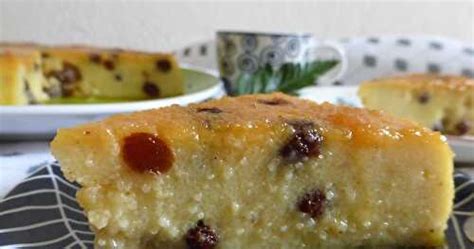 GÂTEAU DE SEMOULE AU CARAMEL ET RAISINS SECS de LES METS TISSÉS