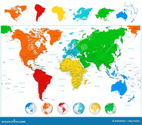 World Map With Country Boundaries