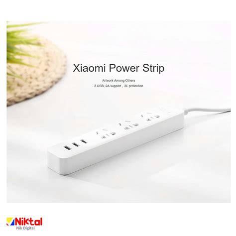 Xiaomi Mi Power Strip 3 USB 3 Sockets شارژر و چند راهی برق با 3 خروجی ...
