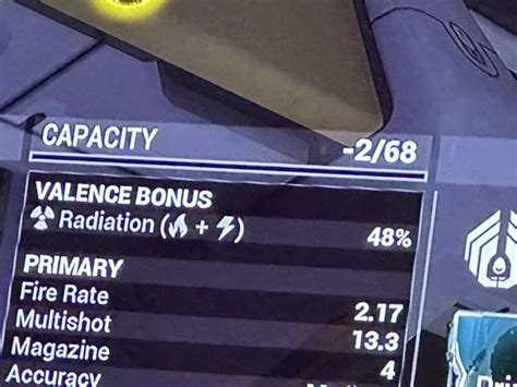 negative mod capacity rwarframe