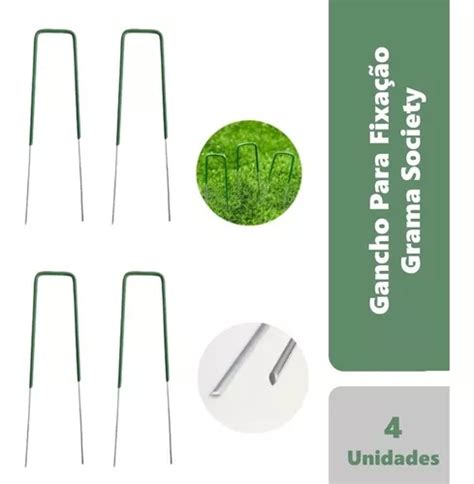 Kit 4 Grampos Para Fixação De Grama Sintética Gancho MercadoLivre