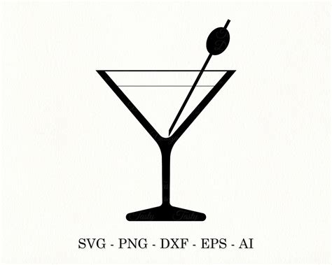 Martini Glass Svg Wine Glass Svg Cocktail Glass Stencil Svg Etsy