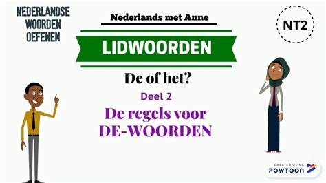 Lidwoorden De Of Het Deel Regels Voor De Woorden Nederlands