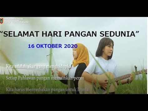 Selamat Hari Pangan Sedunia Oleh Dinas Tph Prov Kalsel Youtube