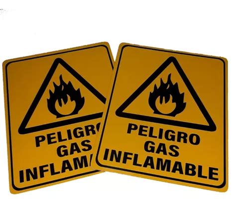 Letrero Peligro Gas Inflamable Somos Fábrica Señalización En Venta En