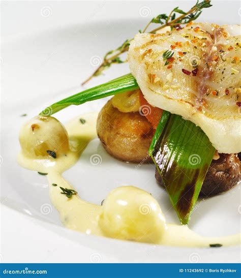 Hot Fish Dishes Halibut Fillet Stock Photography Image