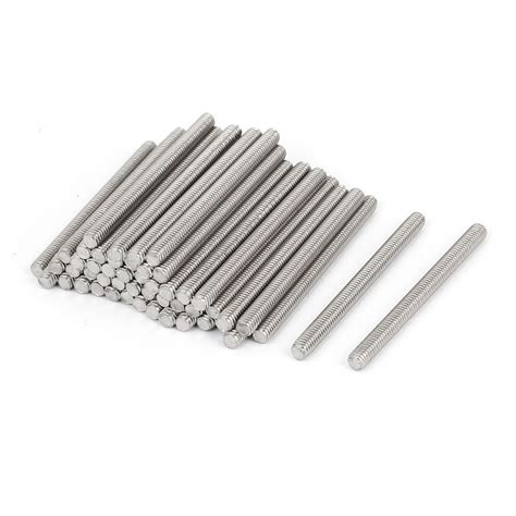 Uxcell M X Mm Stainless Steel Fully Threaded Rod Bar Studs