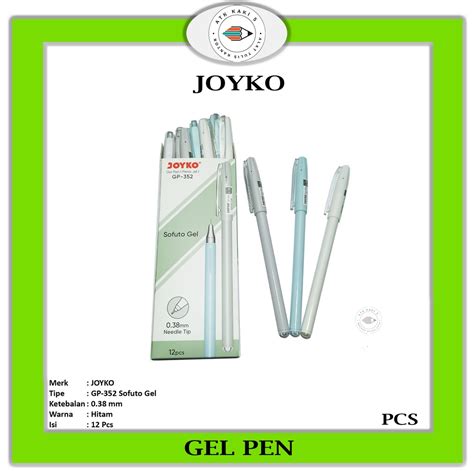 Jual JOYKO Pulpen Gel Pen GP 352 Sofuto Gel Black Pcs Shopee