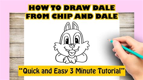 How To Draw DALE From Chip And Dale Easy Step By Step YouTube