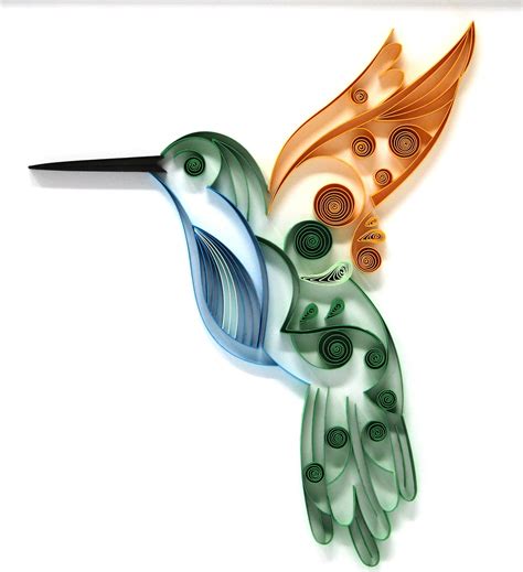 Humming Bird Paper Quilling Art Work 1st Anniversary T Etsy