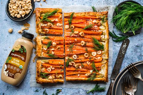 Maple Dijon Carrot Tart Recipe Organicville Dijon Mustard