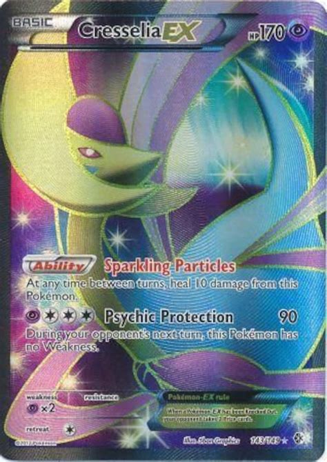 Cresselia Ex Full Art Ultra Rare Black White Etsy