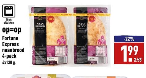 Fortune Express Naanbrood Pack X G Aanbieding Bij Aldi