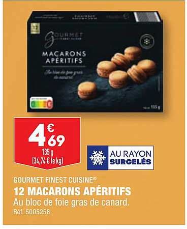 Promo Gourmet Finest Cuisine Macarons Ap Ritifs Chez Aldi