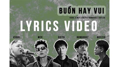 Lyrics Video Bu N Hay Vui Vsoul X Mck X Obito X Ronboogz X Boyzed