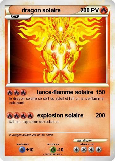 Pokémon Dragon Solaire 4 4 Lance Flamme Solaire Ma Carte Pokémon