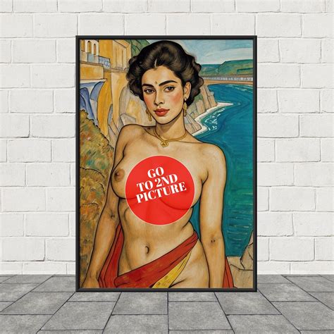 Naked Sexy Indian Girl Erotic Painting Naked Body Art Posters Etsy