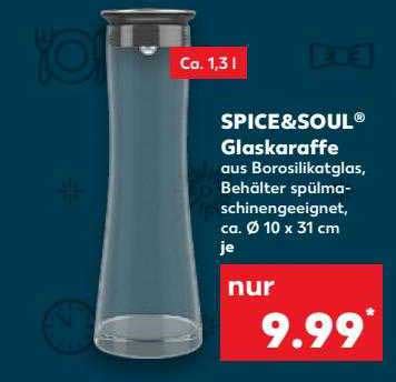 Spice Soul Glaskaraffe Angebot Bei Kaufland Prospekte De