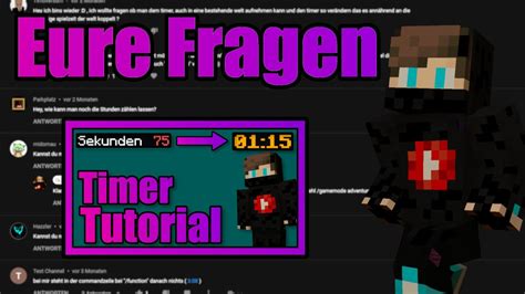 Ich Beantworte Eure Fragen Zum Timer Tutorial Datapack Tutorial