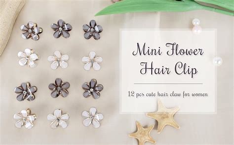 Pcs Mini Flower Hair Clips For Girls Mini Flower Claw Clips For