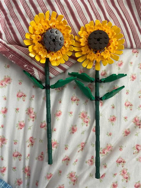 Lego Sunflowers Lego Flower Legos Flowers Diy