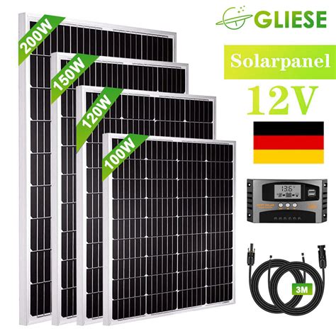 W W W Solarpanel Kit Solarmodul Monokristallin Photovoltaik