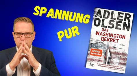 Buchempfehlungen Das Washington Dekret Von Jussi Adler Olsen Youtube