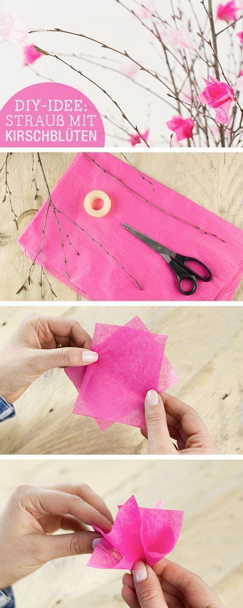 DIY Anleitung Strauß mit Kirschblüten basteln via DaWanda Diy