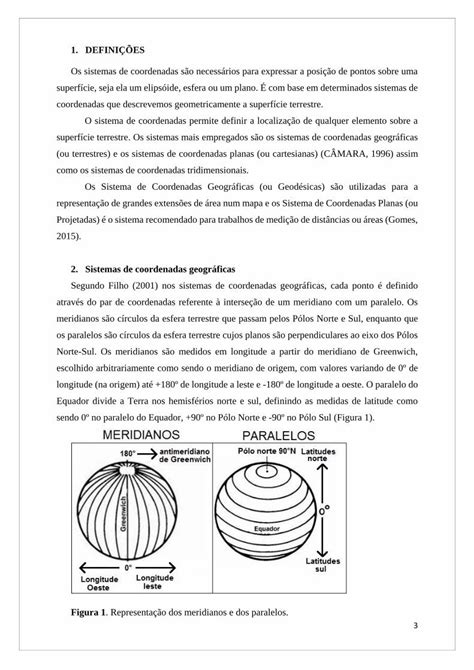 PDF FUNDAMENTOS TEÓRICOS DE GEOTECNOLOGIAS as coordenadas