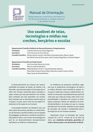 Telas Tecnologias E M Dias Nas Creches E Escolas Uso Saud Vel Pdf