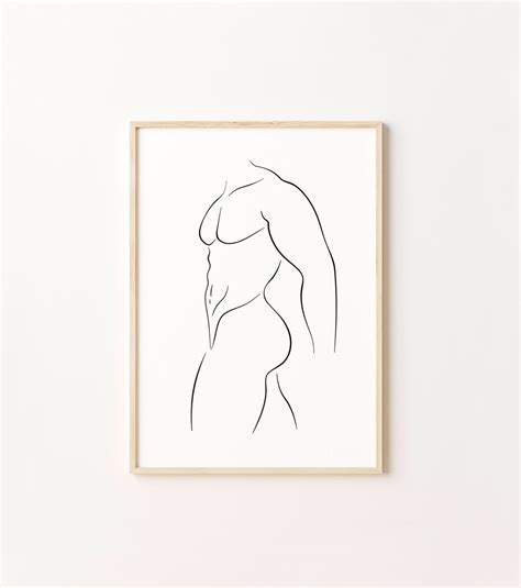 Man Line Art Male Body Line Drawing Naked Man Print Etsy Ireland